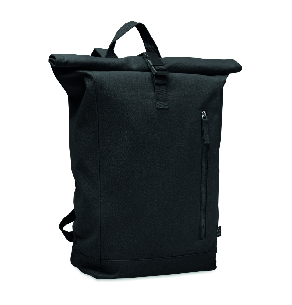 Logo trade advertising products image of: Roll top backpack 390 gr/m²