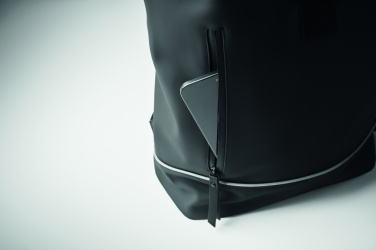 Logo trade promotional giveaway photo of: Laptop 15" roll top PU backpack
