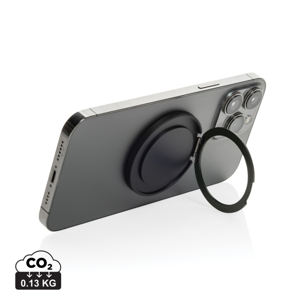 Logo trade promotional gift photo of: Terra Magnetic RCS rplastic magnetic phone holder with ring