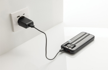 Logotrade promotional merchandise image of: Turbopack RCS rplastic powerbank 10.000 integrated cables