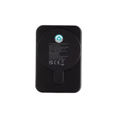 Logo trade promotional gifts picture of: Stellar RCS recycled plastic 5000 mah 5W magnetic powerbank
