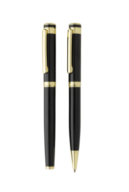 Logotrade promotional product picture of: Swiss Peak Luca RCS recycled brass deluxe pen set