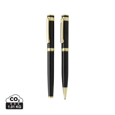 Logotrade business gifts photo of: Swiss Peak Luca RCS recycled brass deluxe pen set