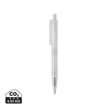 Logo trade promotional products image of: X3 GRS recycled PC plastic pen frosted