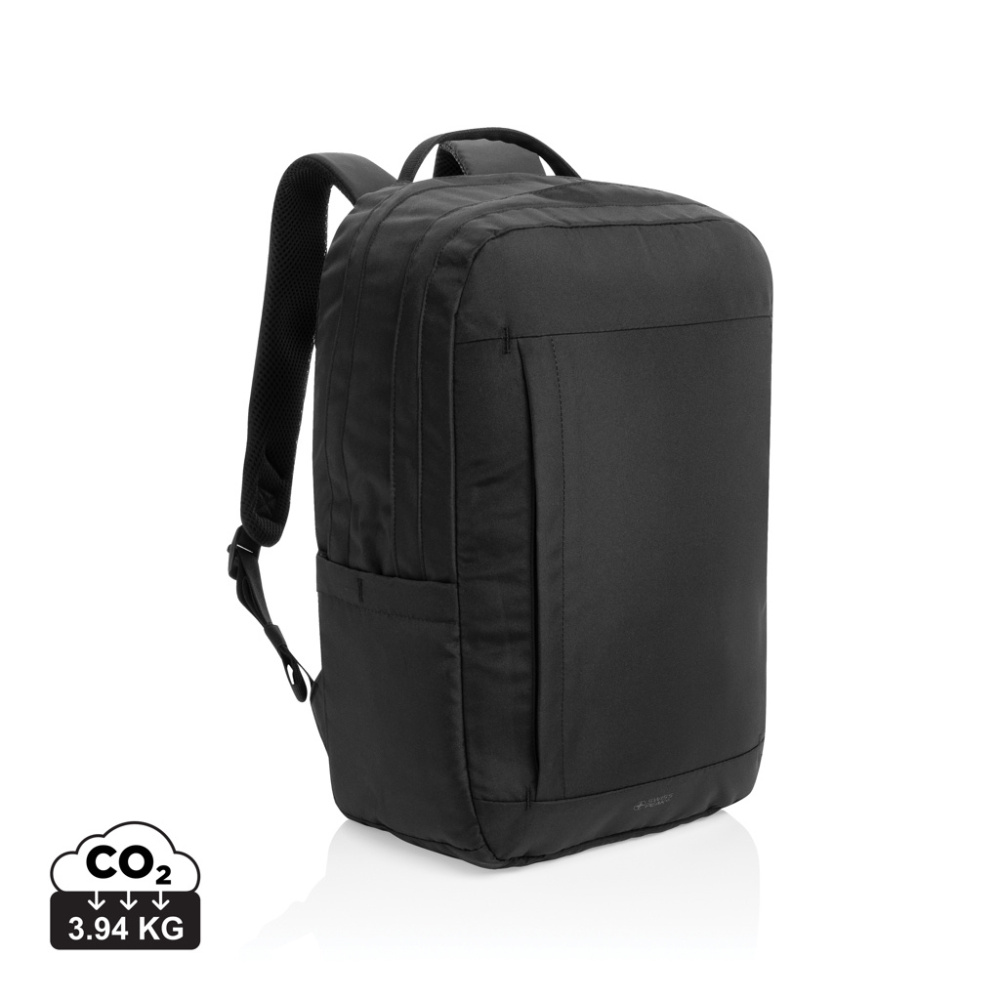 Logotrade promotional merchandise picture of: SP Aware™ RPET Edin 100% recycled 15.6 inch laptop backpack