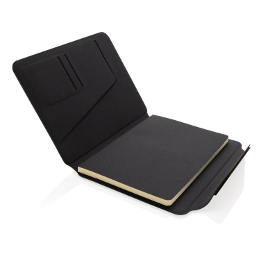 Logo trade promotional merchandise picture of: Teri AWARE™ RPET and walnut A5 portfolio