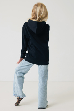 Logo trade advertising product photo of: Iqoniq Yengo kids recycled cotton hoodie with sidepockets