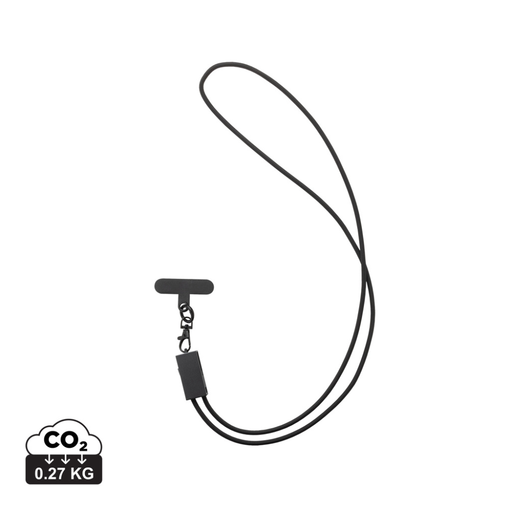 Logo trade promotional merchandise picture of: Terra RCS recycled PET phone cord with dual charge cable
