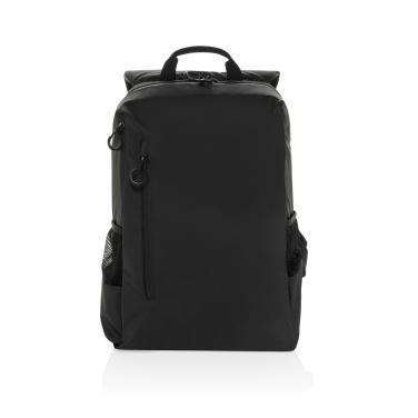 Logo trade promotional products image of: Lima Aware™ RPET water resistant 15.6 laptop backpack