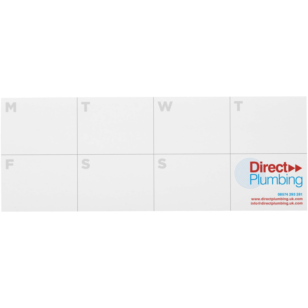 Logotrade promotional item image of: Sticky-Mate® recycled sticky notes with printed planner