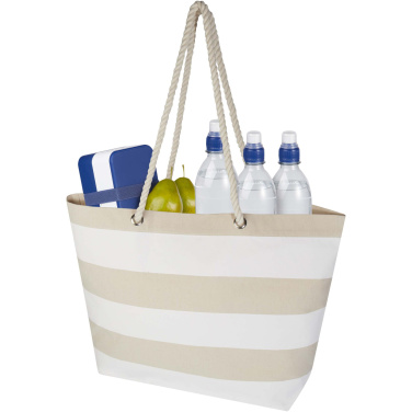 Logo trade corporate gift photo of: Florida 270 g/m² GRS recycled beach tote bag 18L