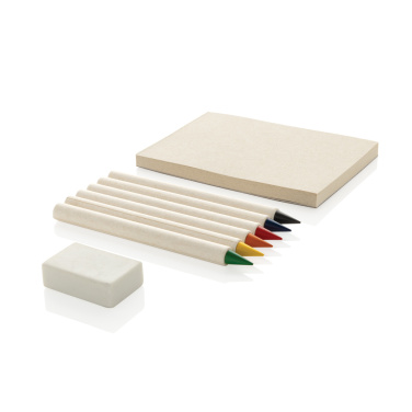 Logotrade advertising products photo of: Micki GRS infinity 6pc coloring pencil set with notepad