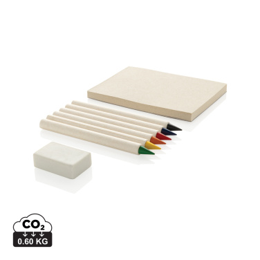Logo trade promotional gift photo of: Micki GRS infinity 6pc coloring pencil set with notepad