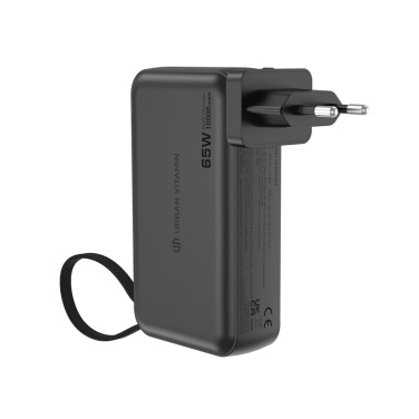 Logo trade business gifts image of: Urban Vitamin Eureka hybrid GANcharger 10000mah powerbank65W