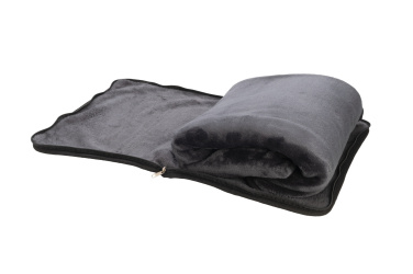 Logo trade advertising products picture of: Blanket and pillow 2 in 1 AMIATA Schwarzwolf