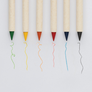 Logo trade corporate gifts picture of: Micki GRS infinity 6pc colouring pencil set