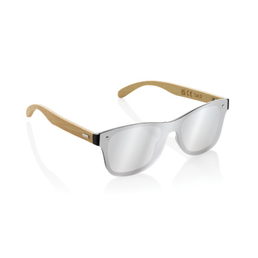 Logo trade promotional product photo of: Prism RCS recycled plastic sunglasses with bamboo frame