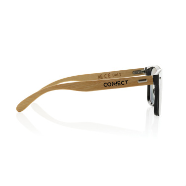 Logotrade promotional product image of: Prism RCS recycled plastic sunglasses with bamboo frame