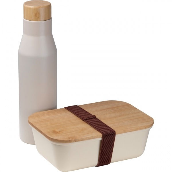 Logotrade corporate gift picture of: Set Lunchbox with stainless steel bottle Toronto