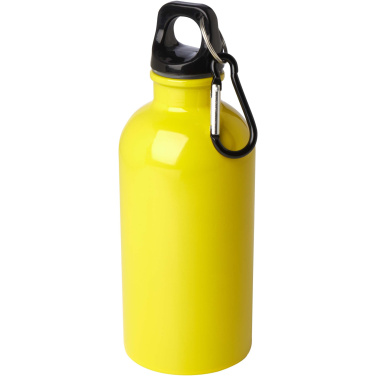 Logo trade promotional giveaways picture of: Oregon 400 ml RCS certified single wall stainless steel water bottle with carabiner