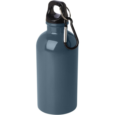 Logo trade corporate gifts picture of: Oregon 400 ml RCS certified single wall stainless steel water bottle with carabiner