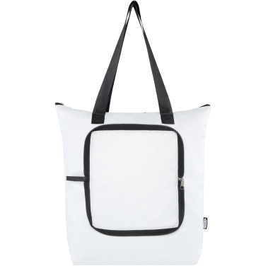 Logo trade promotional merchandise photo of: EcoFold RPET foldable tote cooler bag 15L