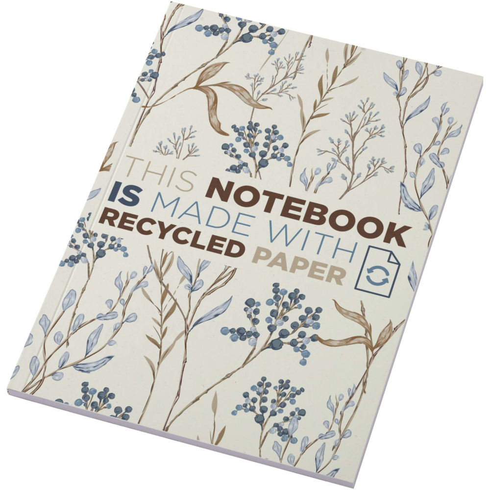 Logo trade promotional product photo of: Novella Austen A5 recycled soft cover notebook - 50 sheets