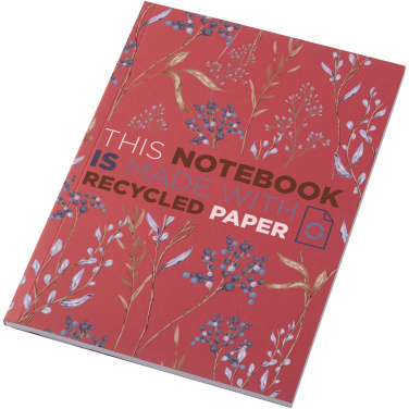 Logo trade corporate gifts picture of: Novella Austen A5 recycled soft cover notebook - 50 sheets