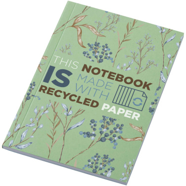 Logo trade promotional gift photo of: Novella Austen A6 recycled soft cover notebook - 50 sheets