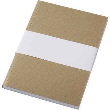 Logo trade promotional items picture of: Novella Austen A5 recycled soft cover kraft notebook - 100 sheets