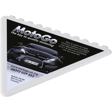 Logo trade advertising product photo of: Frosty triangular recycled plastic ice scraper