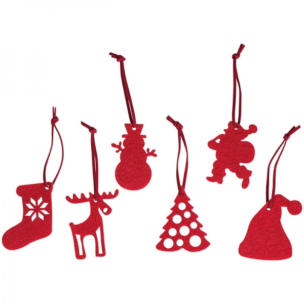 Logo trade promotional product photo of: 6-piece Christmas tree decorations FERGUS