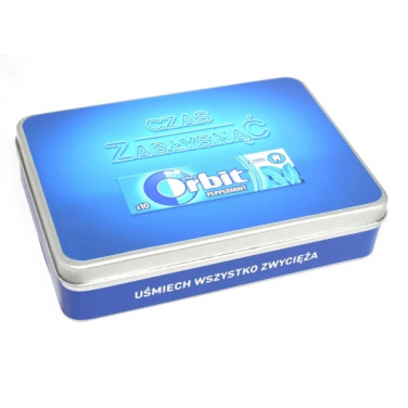 Logo trade promotional giveaways image of: Metal box