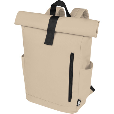 Logo trade business gift photo of: Byron 15.6" GRS RPET roll-top backpack 18L