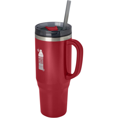 Logotrade promotional product image of: Melbourne 1200 ml RCS certified insulated tumbler with straw