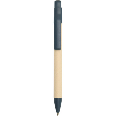 Logo trade business gift photo of: Liliana sugarcane paper ballpoint pen (blue ink)