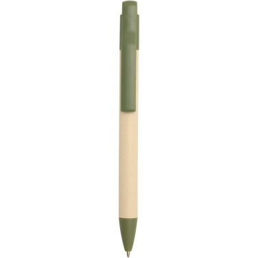 Logo trade business gift photo of: Liliana sugarcane paper ballpoint pen (blue ink)
