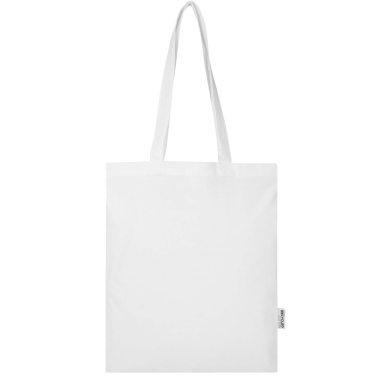 Logo trade promotional item photo of: Madras Blend 140 g/m² GRS recycled cotton tote bag 7L
