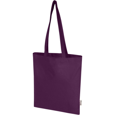Logo trade advertising products image of: Madras Blend 140 g/m² GRS recycled cotton tote bag 7L