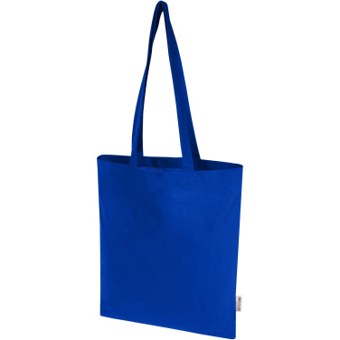 Logotrade promotional merchandise picture of: Madras Blend 140 g/m² GRS recycled cotton tote bag 7L