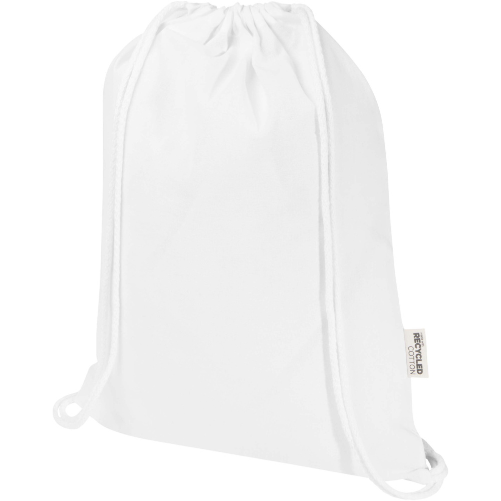 Logotrade business gift image of: Oregon Blend 140 g/m² GRS recycled drawstring bag 5L