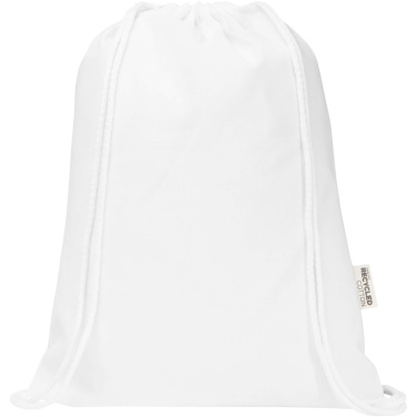 Logotrade promotional products photo of: Oregon Blend 140 g/m² GRS recycled drawstring bag 5L