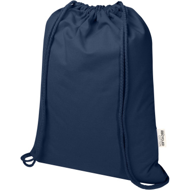 Logotrade business gift image of: Oregon Blend 140 g/m² GRS recycled drawstring bag 5L