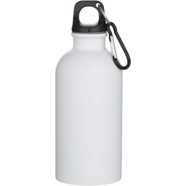 Logotrade promotional giveaways photo of: Oregon 400 ml matte RCS recycled single wall stainless steel water bottle with carabiner