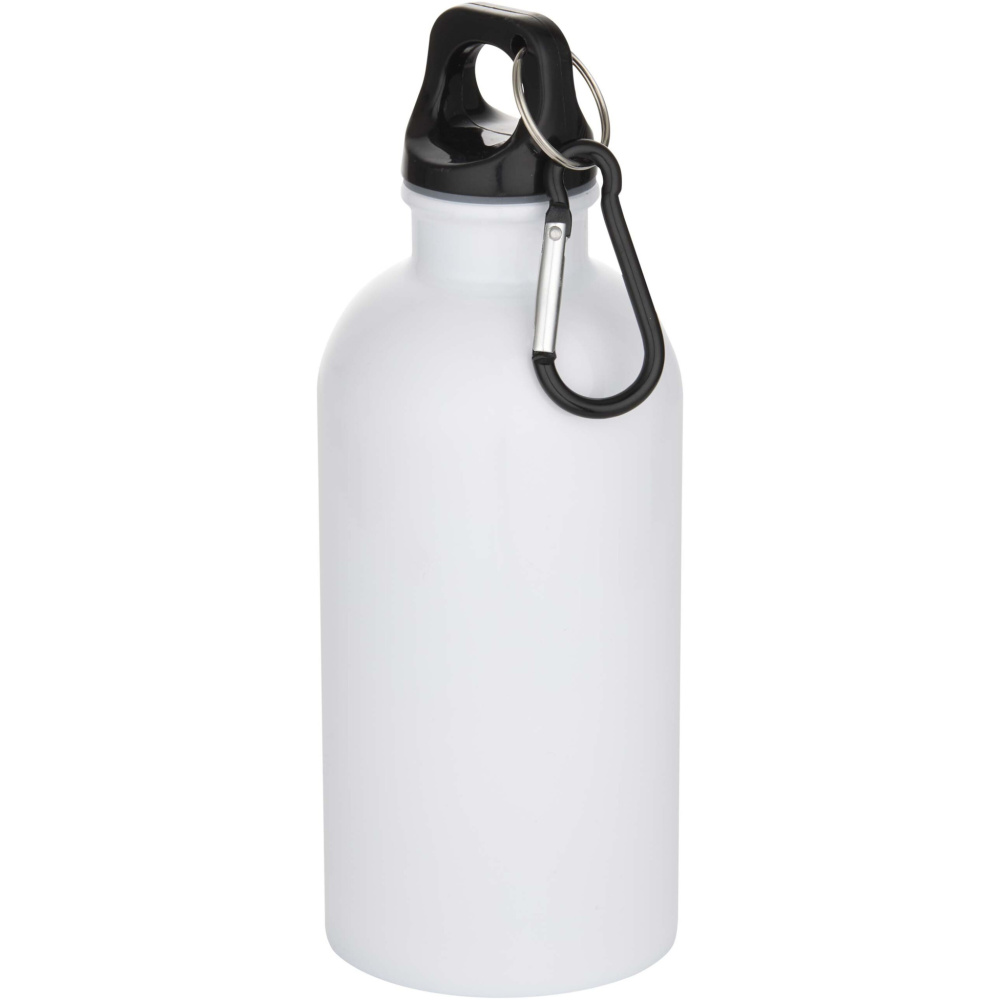 Logo trade business gift photo of: Oregon 400 ml sublimation RCS recycled single wall stainless steel water bottle with carabiner