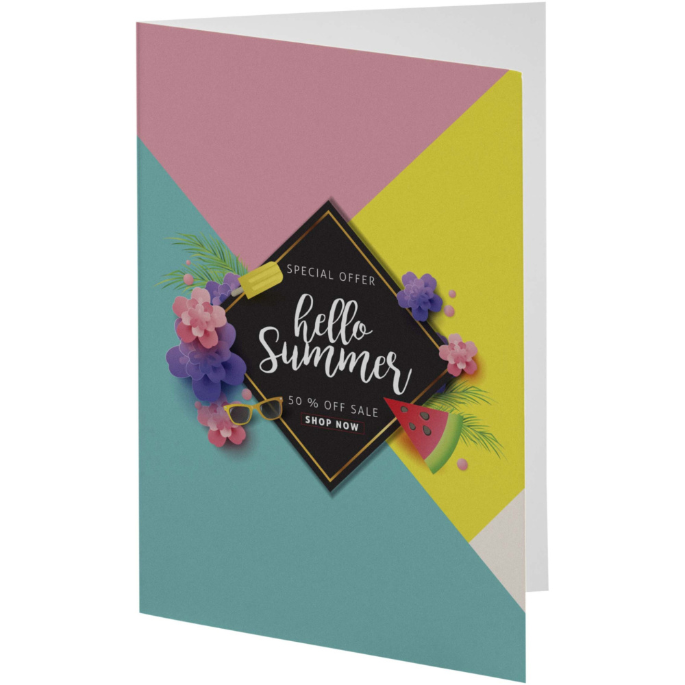 Logo trade corporate gifts image of: Herald A6 greeting card