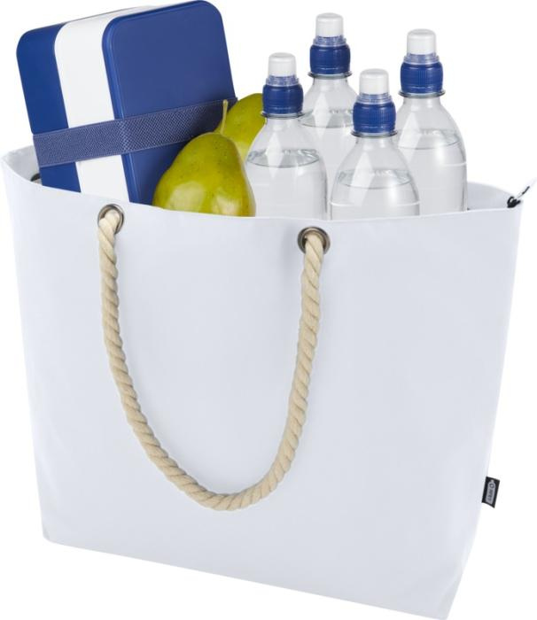 Logotrade promotional products photo of: Panama GRS recycled beach cooler tote bag with cord handles