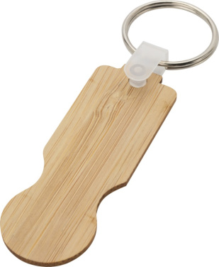 Logotrade corporate gift picture of: Ronan bamboo trolley keychain