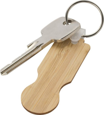 Logo trade promotional product photo of: Ronan bamboo trolley keychain