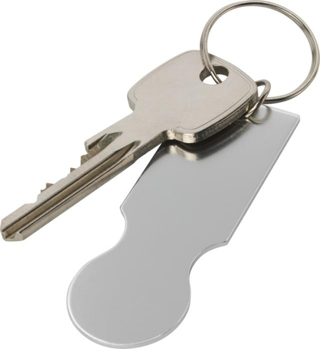 Logo trade promotional merchandise picture of: Rhea shopping cart keyring